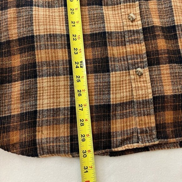 Mountain Ridge Explore Life Men's Long Sleeve Orange Navy Plaid Shirt XL Buttons - Picture 9 of 9